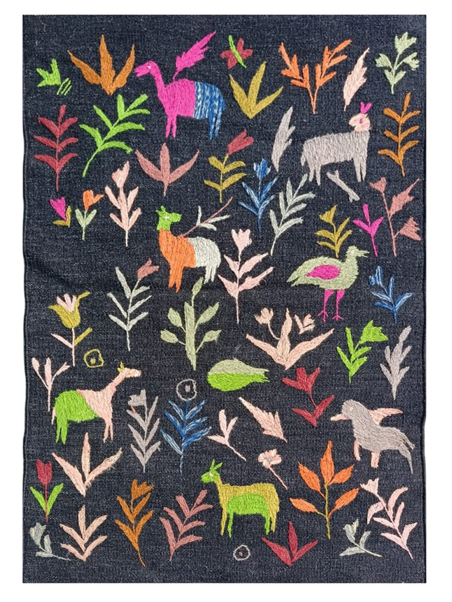 Kilim Suzani Tejido a Mano - Tamaño: 120 x 80 cm