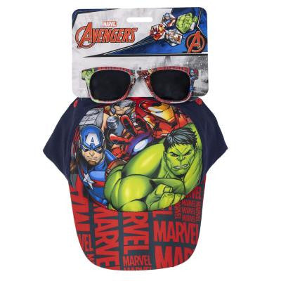 Set premium gorra de béisbol y gafas de sol Los Vengadores.