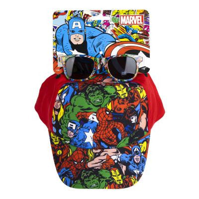 Conjunto Gorra de Béisbol + Gafas de Sol Avengers
