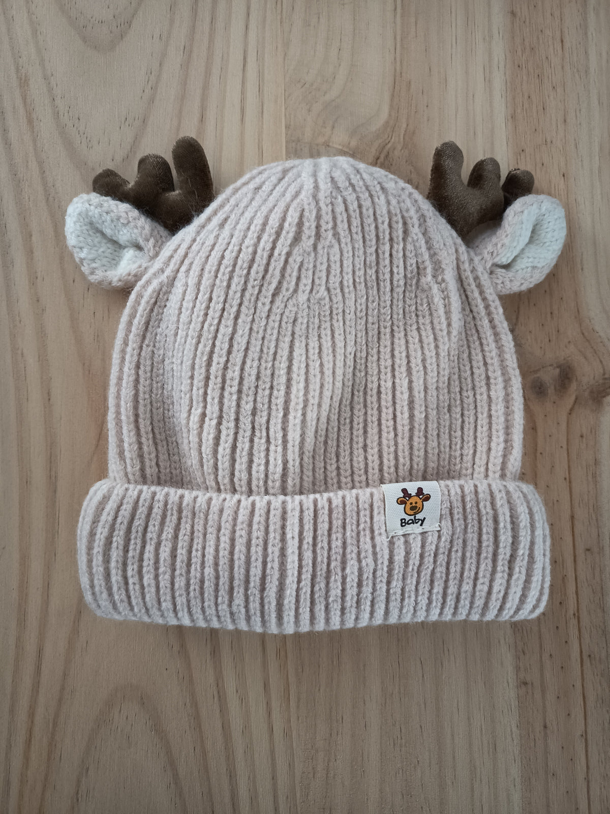Khaki Reindeer Winter Hat