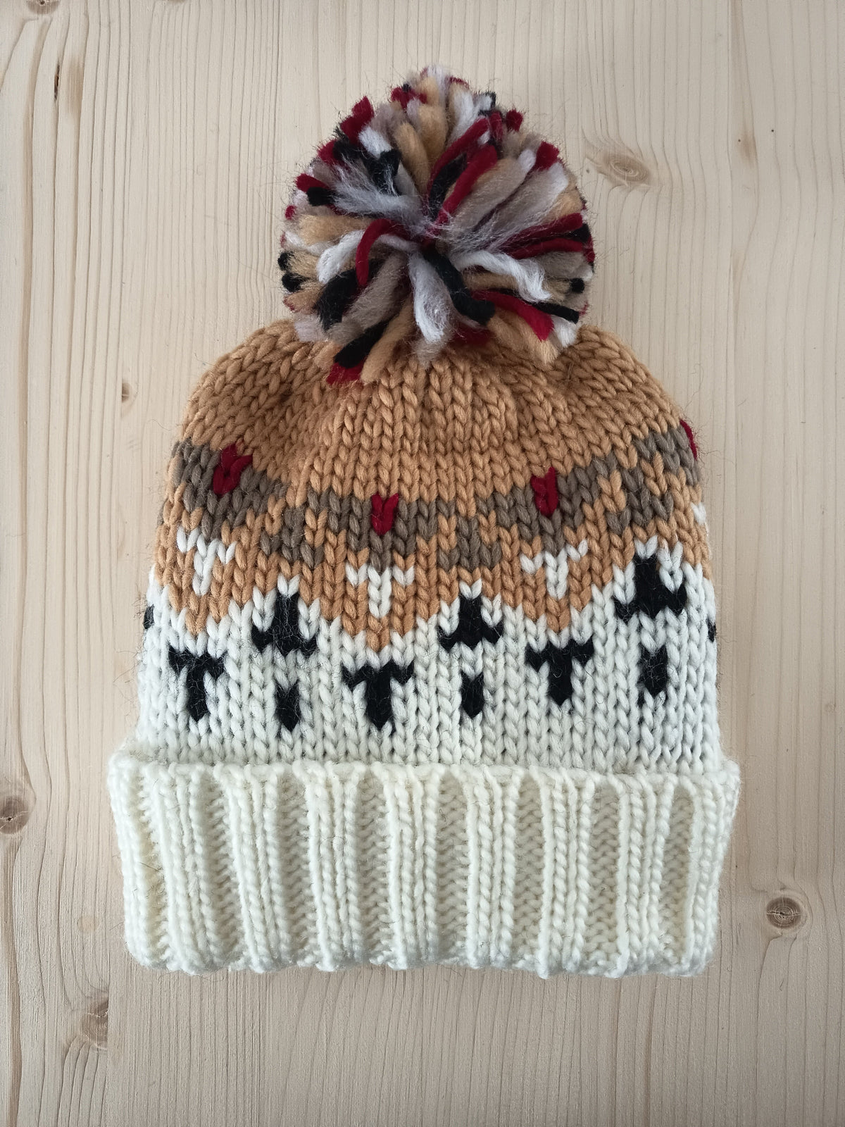 White Beanie with Black Dots.